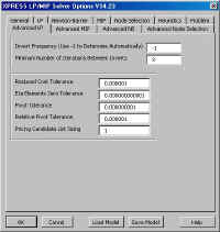 XPRESS Solver Options Advanced LP tab (37793 bytes)