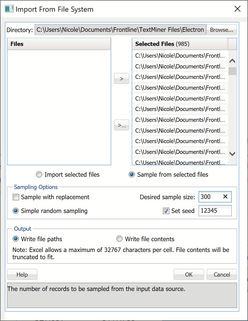 Import From File System dialog
