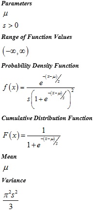PsiLogistic Distribution Parameters