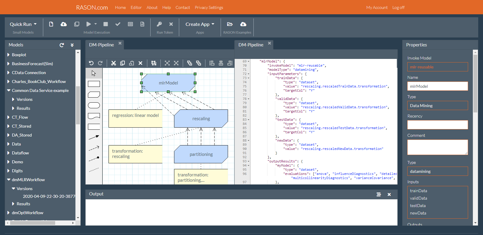 RASON Multiple Linear Regression Decision Flow with Text