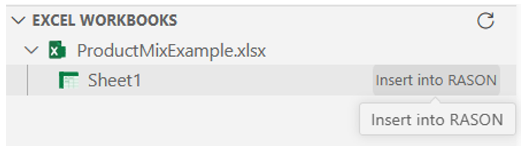 RASON Desktop: Refresh Excel Workbooks