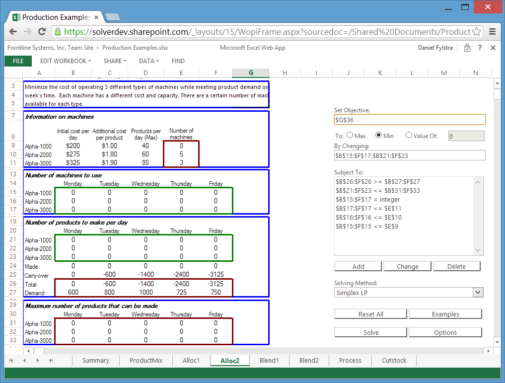 open solver for excel 2016