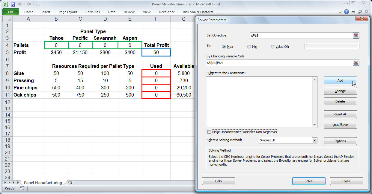 EXCEL SOLVER HERUNTERLADEN