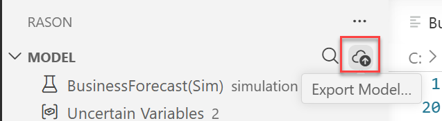 RASON Desktop Extension: Export Model