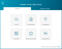 Analytic Solver Cloud - Help Center - Get Help