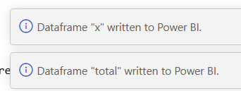Export successful messages shown within Microsoft Visual Code.